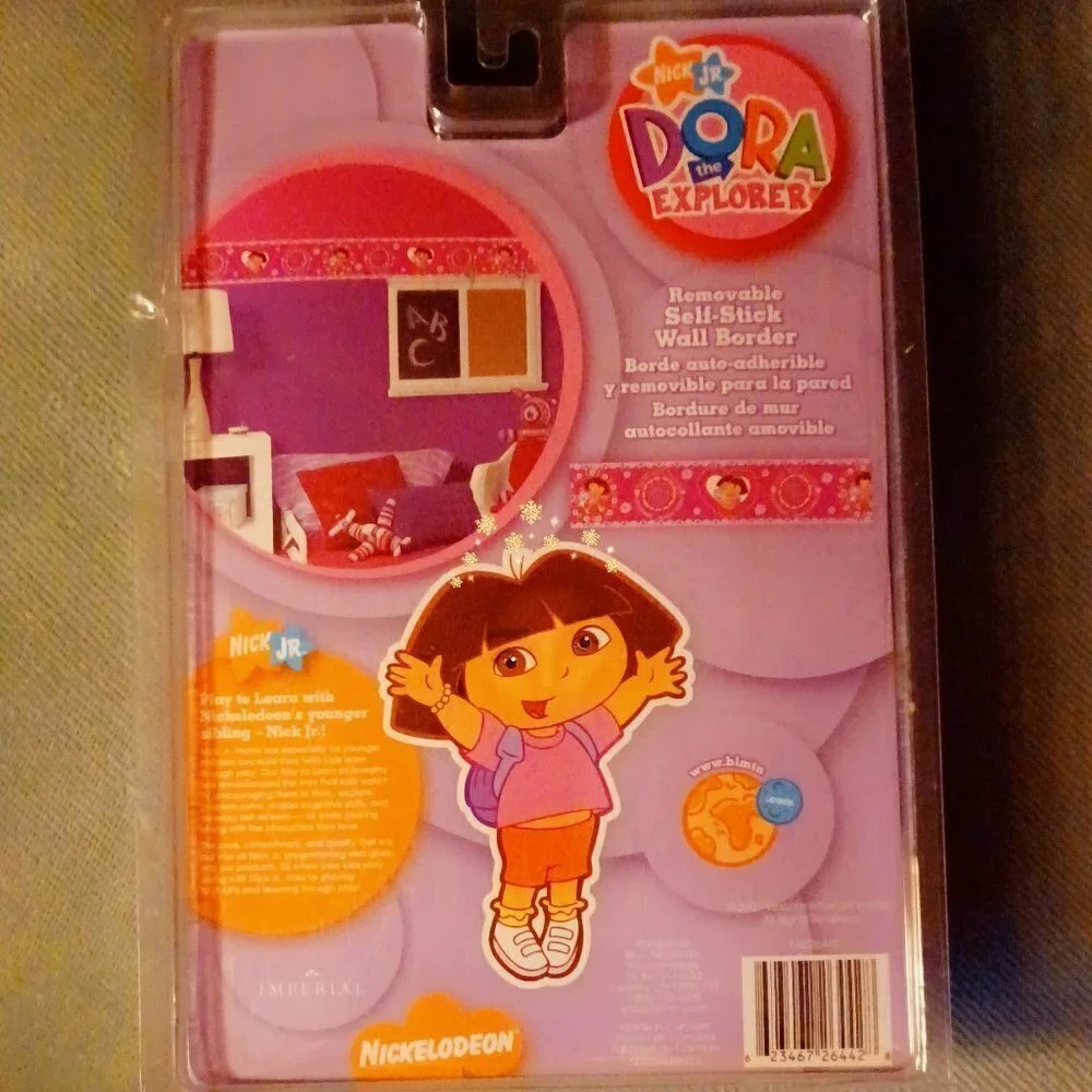 DORA THE EXPLORER AND BOOTS WALLPAPER BORDER FOR LITTLE GIRLS ROOM